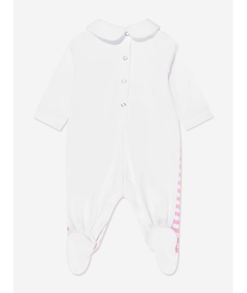 Monnalisa Baby Girls Striped Babygrow in Pink Jusqu'à 80% De Réduction