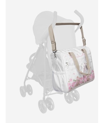 Monnalisa Baby Girls Rose Bear Changing Bag in White la chaussure