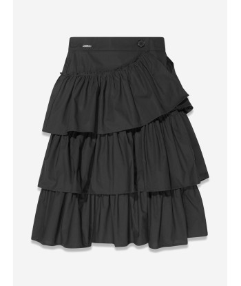 Monnalisa Girls Ruffled Maxi Skirt in Black Profitez des Offres !