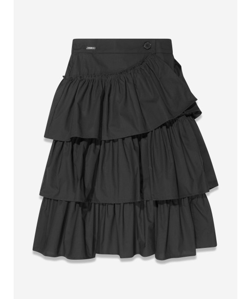 Monnalisa Girls Ruffled Maxi Skirt in Black Profitez des Offres !