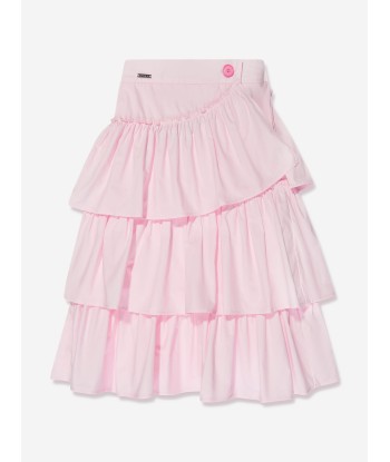 Monnalisa Girls Ruffled Long Skirt in Pink chez Cornerstreet bien 