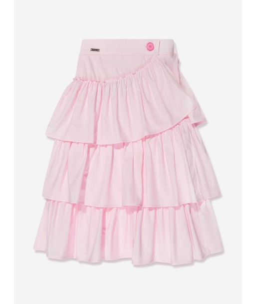 Monnalisa Girls Ruffled Long Skirt in Pink chez Cornerstreet bien 