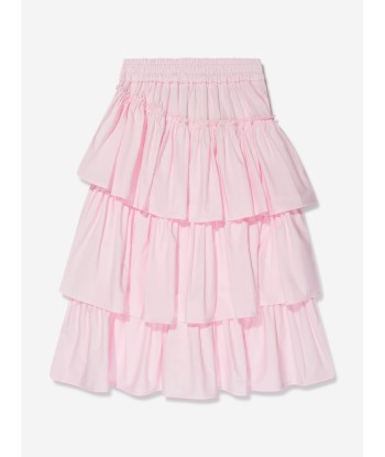 Monnalisa Girls Ruffled Long Skirt in Pink chez Cornerstreet bien 