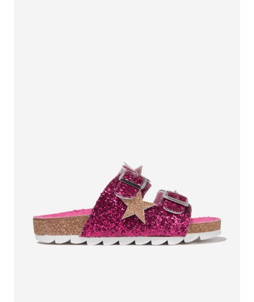 Monnalisa Girls Cool Glitter Sandals in Pink store