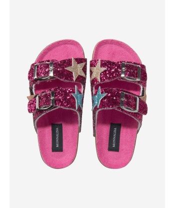 Monnalisa Girls Cool Glitter Sandals in Pink store