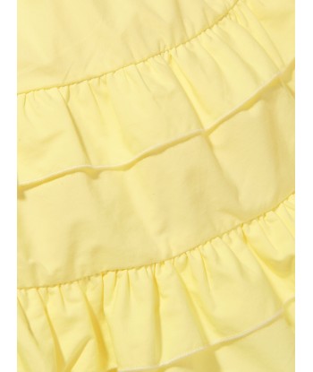 Monnalisa Girls Ruffle Dress in Yellow en ligne des produits 