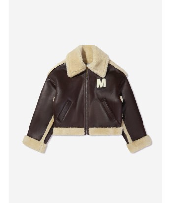 MM6 Maison Margiela Kids Faux Leather Aviator Jacket shop