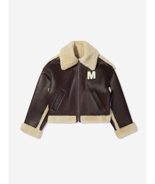 MM6 Maison Margiela Kids Faux Leather Aviator Jacket shop