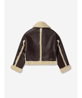 MM6 Maison Margiela Kids Faux Leather Aviator Jacket shop