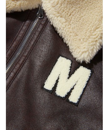 MM6 Maison Margiela Kids Faux Leather Aviator Jacket shop