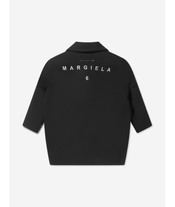 MM6 Maison Margiela Kids Wool Back Logo Coat online