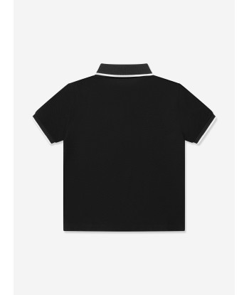 Dolce & Gabbana Boys Logo Polo Shirt in Black commande en ligne