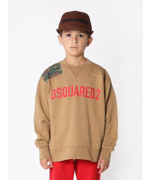 Dsquared2 Kids Patch Distressed Sweatshirt Venez découvrir notre 